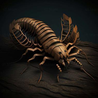 3D model Scolopendra viridis (STL)